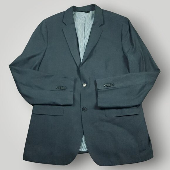 Banana Republic Blazer Sport Coat Mens 42R Tailored Slim Fit Performance Plaid - Picture 1 of 9